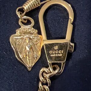 Gucci Gold Emblem Keychain
